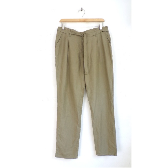Anthropologie Pants - Anthropologie Pants Size 8 Linen Tencel Taupe Gray